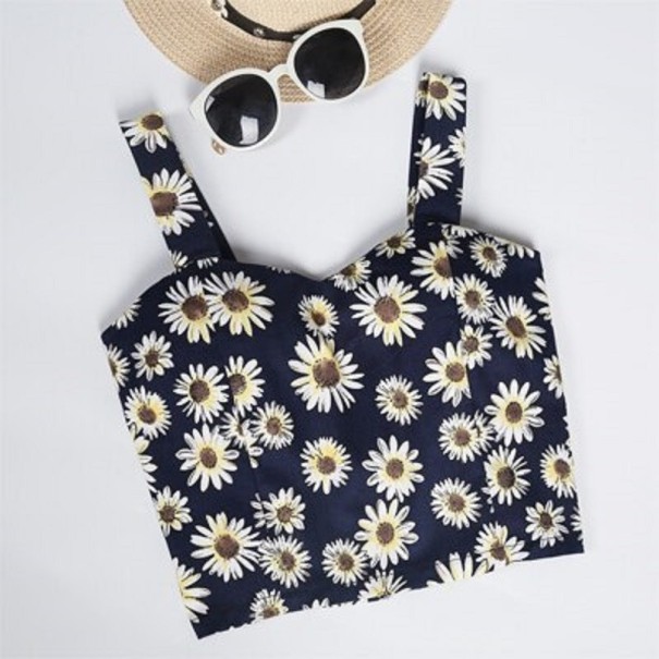 Naisten kuviollinen crop-toppi 9