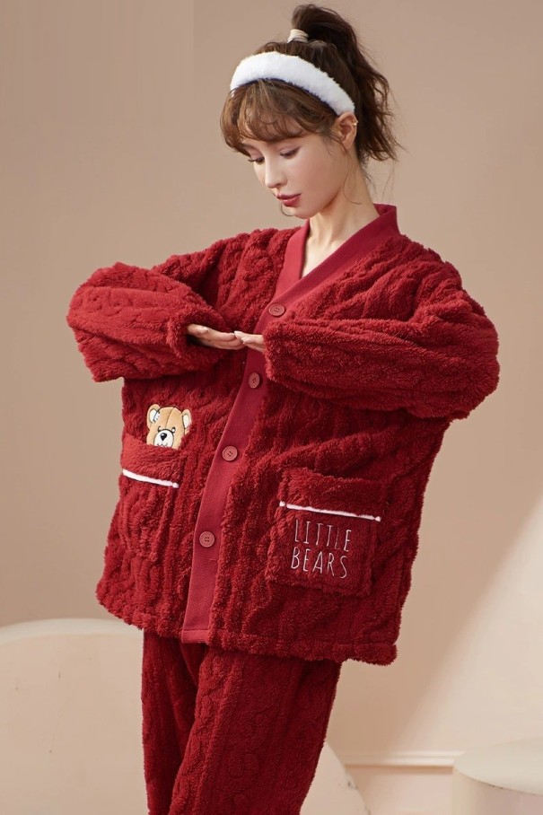 Naisten lämmin pyjama P3154 XL 3