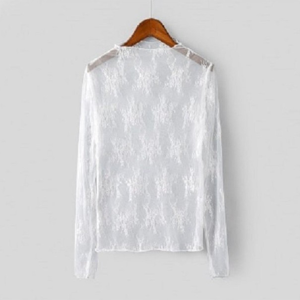 Naisten läpikuultava pusero valkoinen