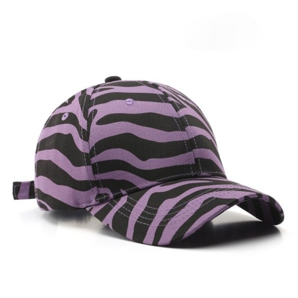 Naisten lippalakki seeprakuviolla violetti