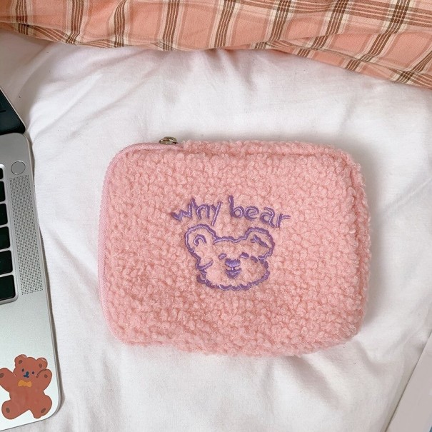 Naisten lompakko nallekarhu M401 vaaleanpunainen