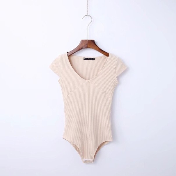 Naisten lyhythihainen body B719 beige S