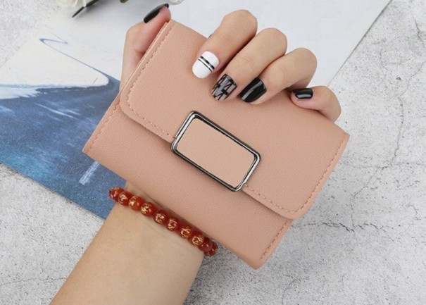 Naisten nahkalompakko pieni M319 vaaleanpunainen