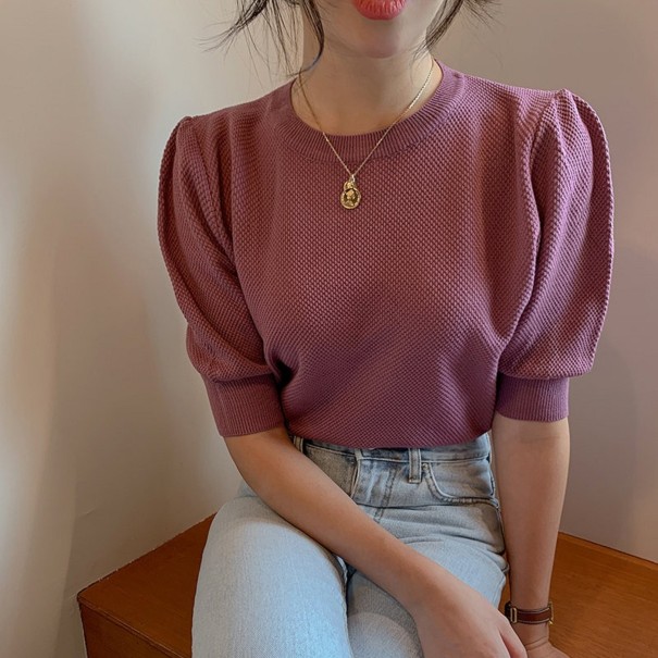 Naisten neulepusero A2359 violetti