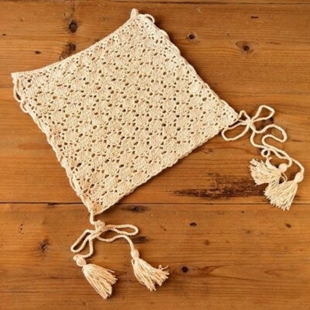 Naisten neulottu minihame P892 beige M