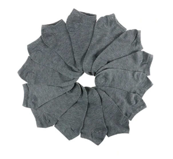 Naisten nilkkasukat - 7 paria harmaa