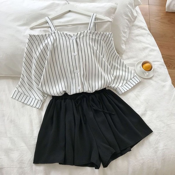 Naisten paita ja shortsit B947 musta XS