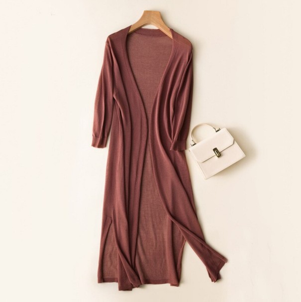 Naisten pehmeä neuletakki ruskea M