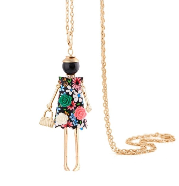 Naisten pitkä nukkekaulakoru 7