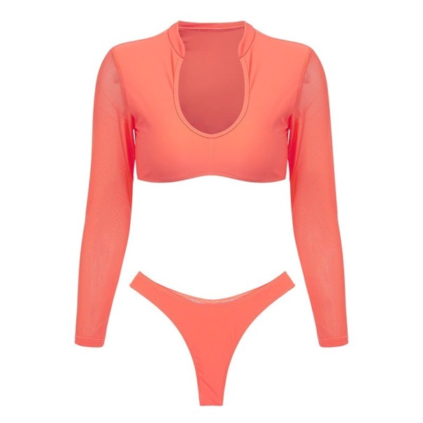 Naisten pitkähihainen bikini P623 lohi S