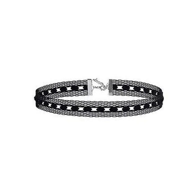 Naisten pitsinen choker, jossa on kiinnitys 32 + 5 cm kaulakoru, musta pitsi, tyylikäs lisävaruste arkeen ja juhlatilaisuuksiin 1