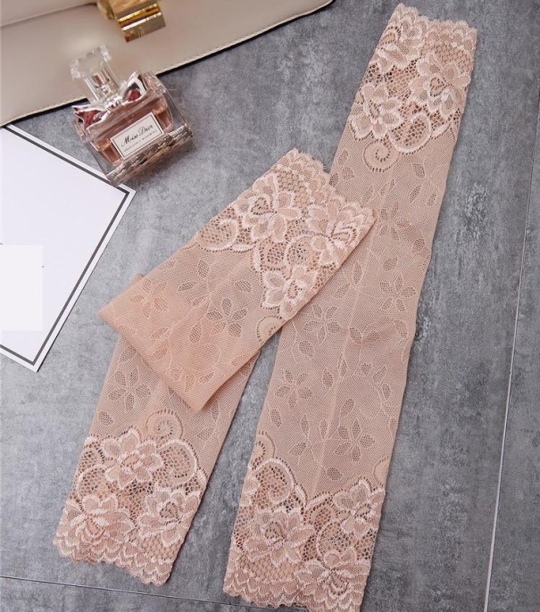 Naisten pitsiset säärystimet beige