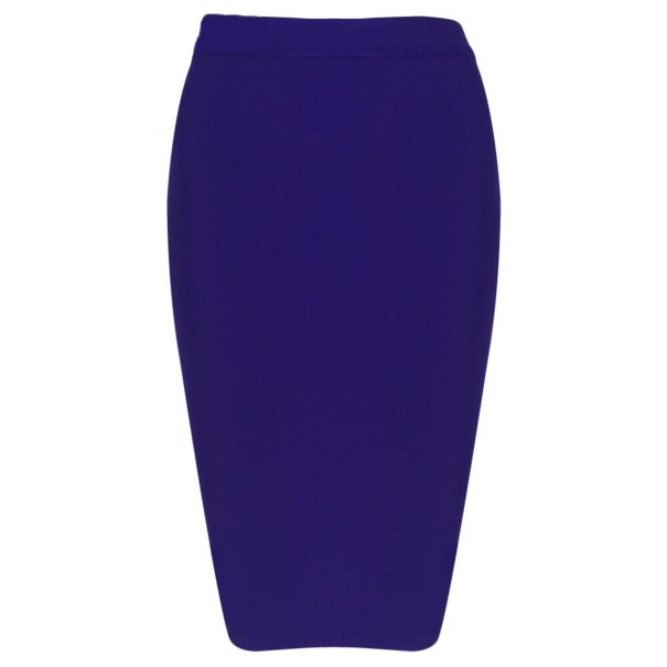 Naisten polvipituinen kynähame tummansininen M