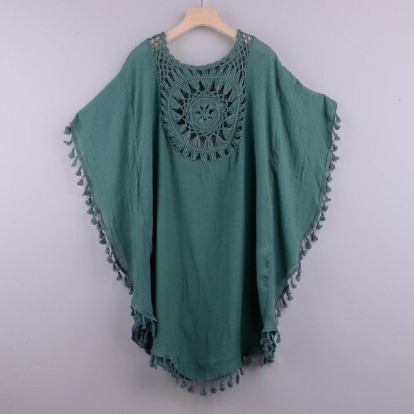 Naisten poncho P474 tummanvihreä