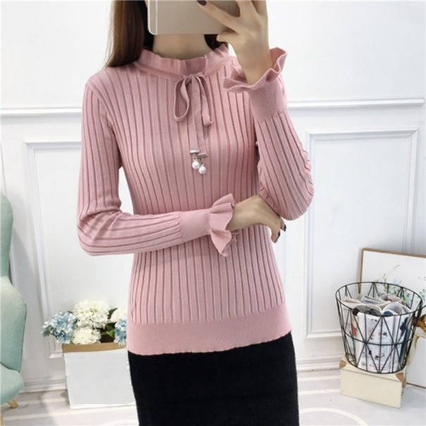 Naisten poolopaidat rusetilla vaaleanpunainen