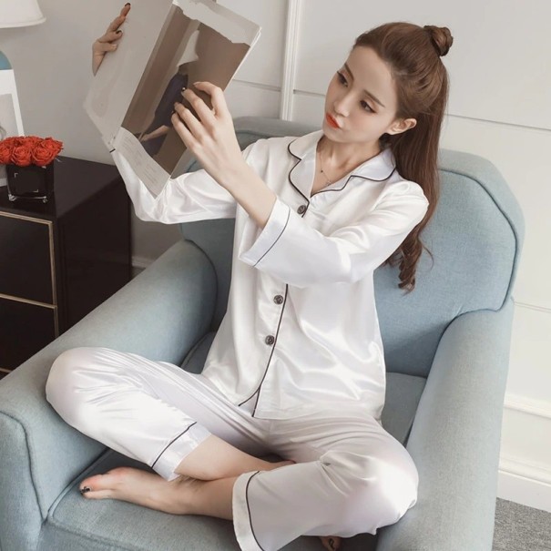 Naisten pyjama P2587 valkoinen L
