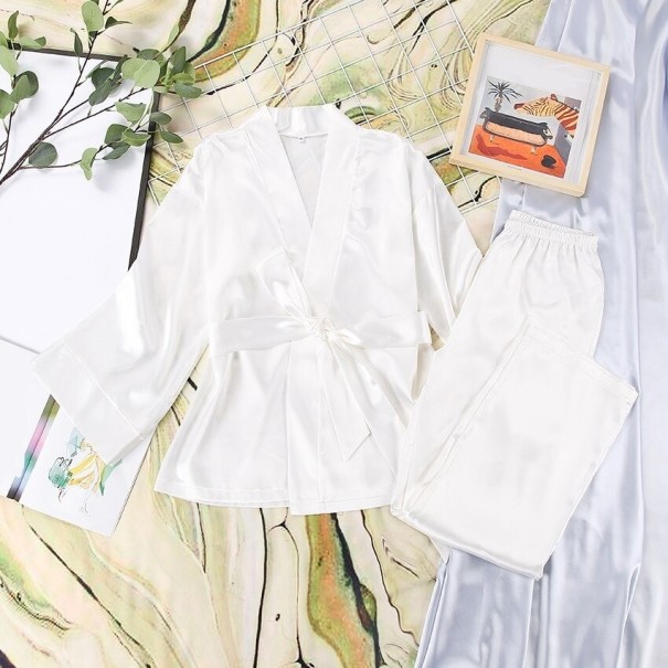 Naisten pyjama P2596 valkoinen XS