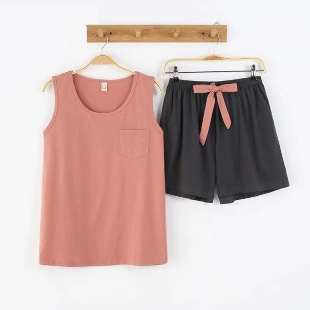 Naisten pyjama P2667 vanhanroosa L