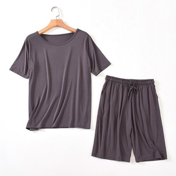 Naisten pyjama P2686 tummanharmaa S