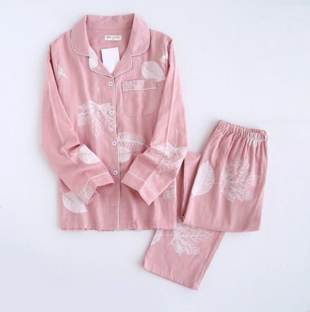 Naisten pyjama P2690 vaaleanpunainen S