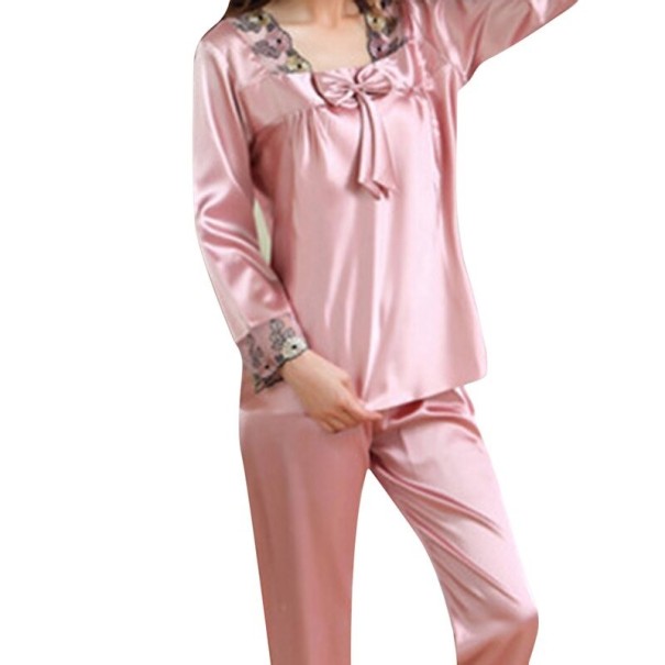Naisten pyjama P2723 vanhanroosa M