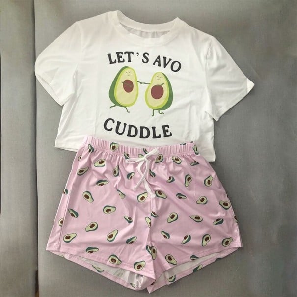 Naisten pyjama P2745 vaaleanpunainen L