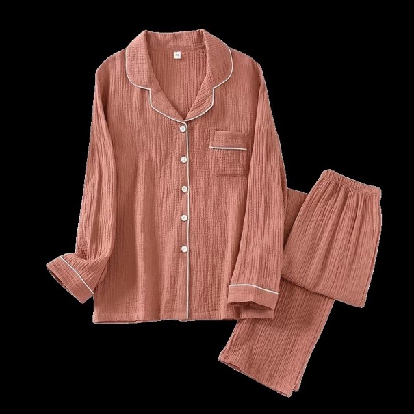 Naisten pyjama P2821 tiili L