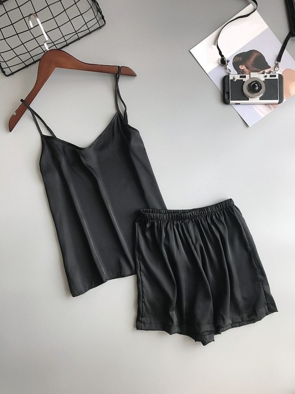 Naisten pyjama P2837 musta S