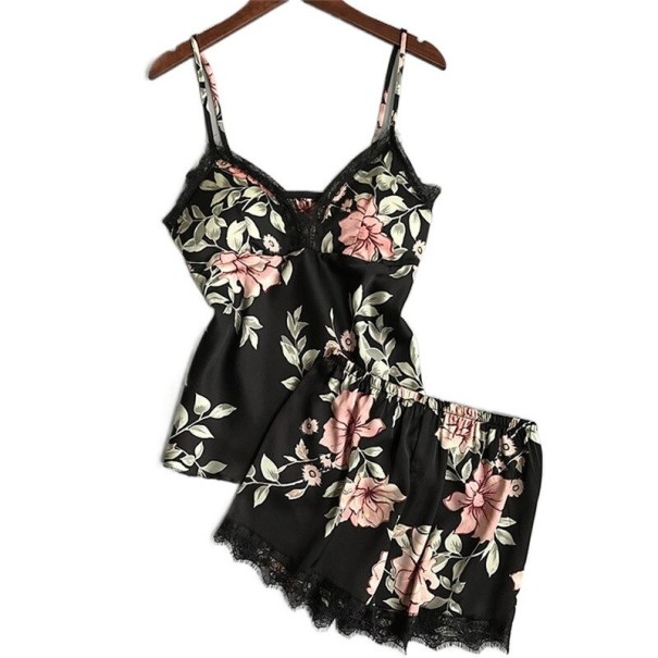 Naisten pyjama P2849 musta M