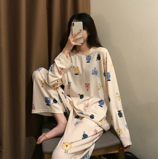Naisten pyjama P3032 valkoinen S