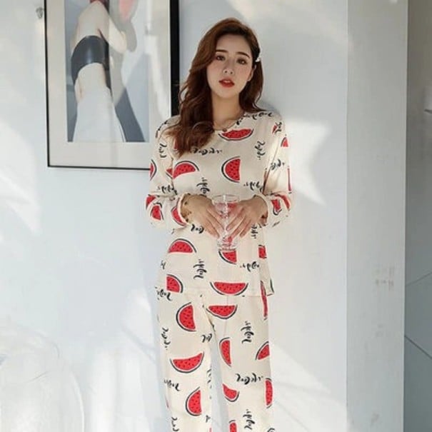 Naisten pyjama P3068 valkoinen XL