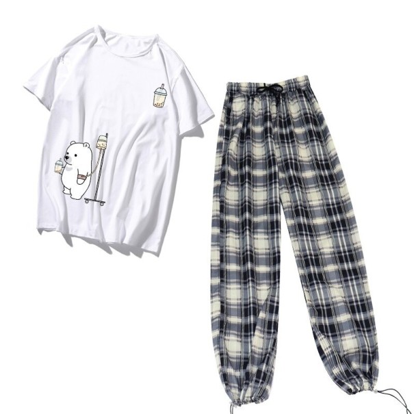 Naisten pyjama P3088 beige L