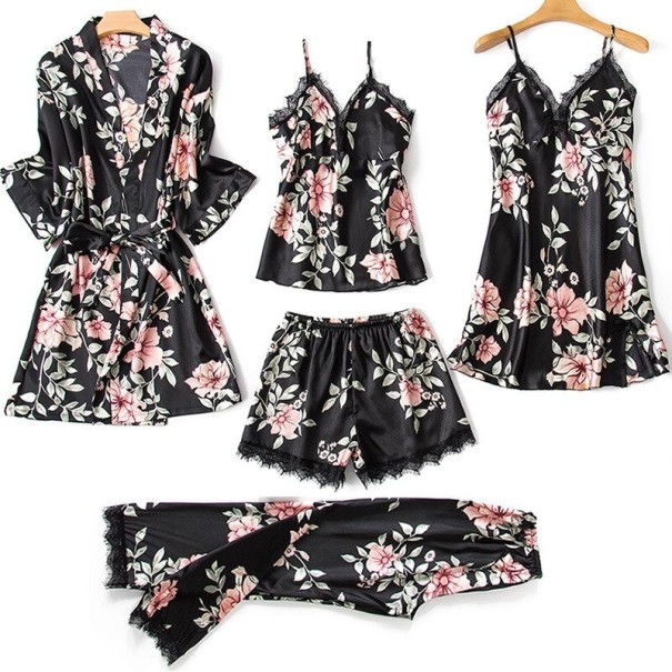 Naisten pyjama-setti P2586 musta L