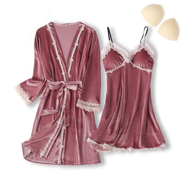 Naisten pyjama-setti P3000 vaaleanpunainen S