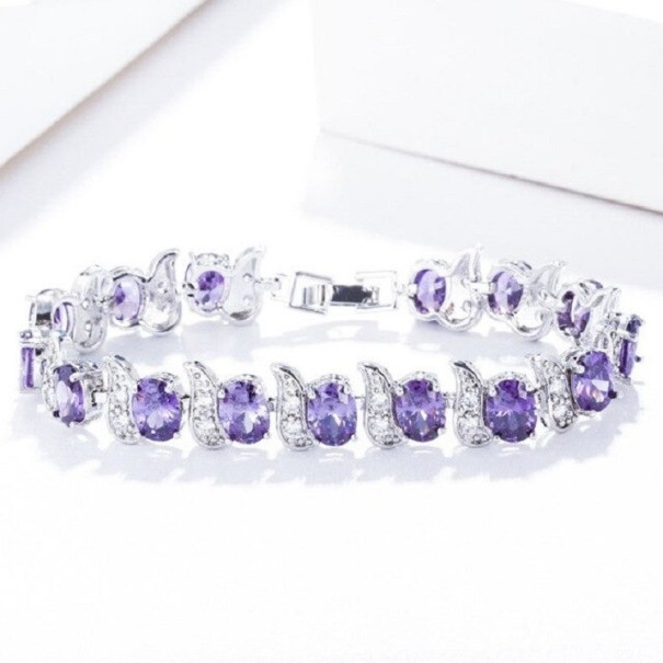 Naisten rannekoru kivillä P190 violetti