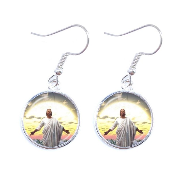 Naisten roikkuvat korvakorut G1276 hopeinen 8