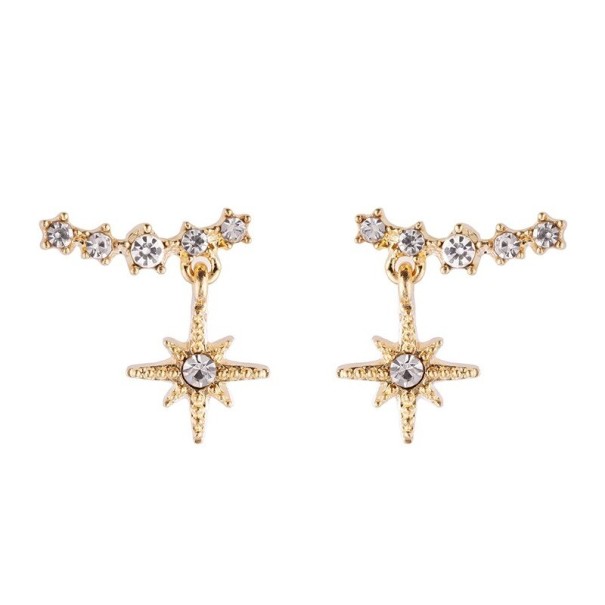 Naisten roikkuvat korvakorut H769 kultainen 2