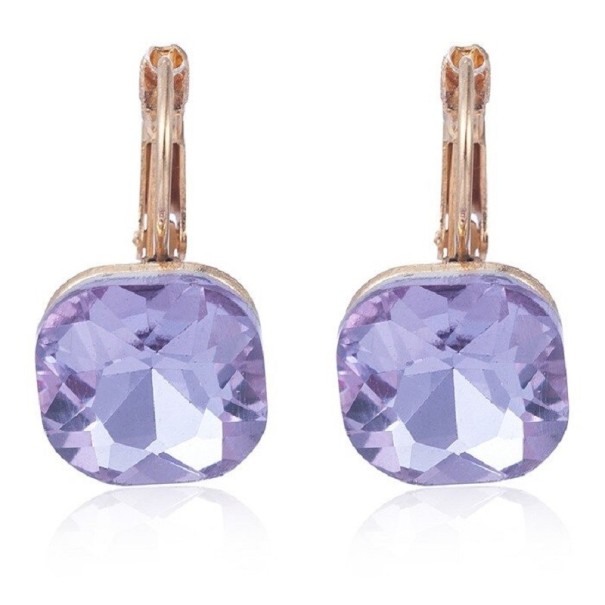 Naisten roikkuvat korvakorut kristallilla G538 vaaleavioletti