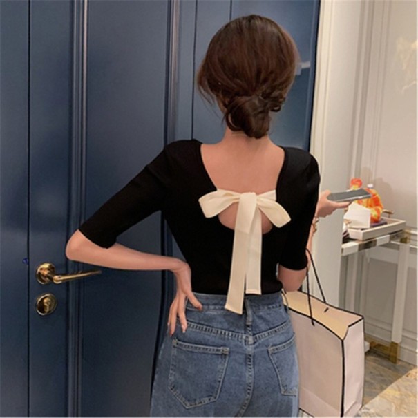 Naisten rusettipaita A2342 musta