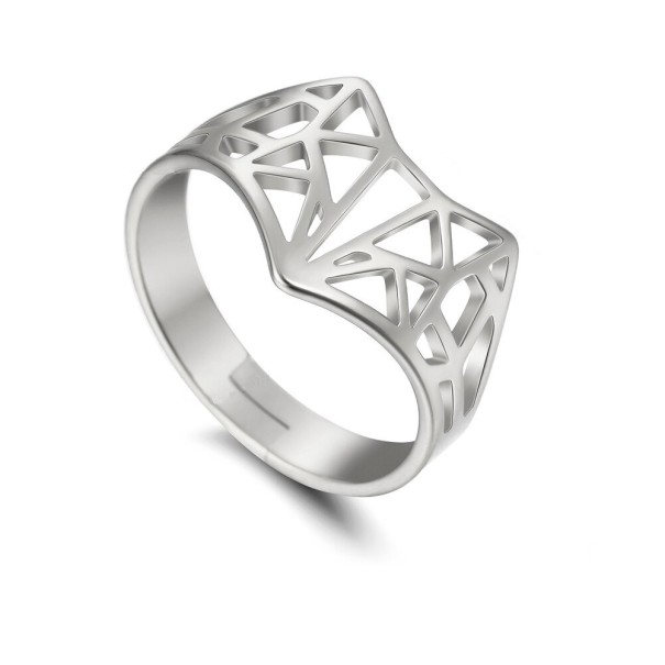 Naisten sormus ketulla hopeinen 2