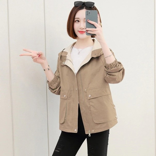 Naisten syystakki P1807 khaki L