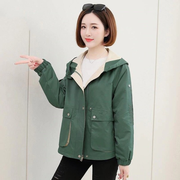 Naisten syystakki P1807 tummanvihreä L