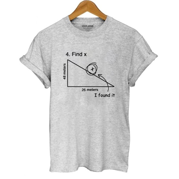 Naisten T-paita geometrisella kuviolla harmaa XL
