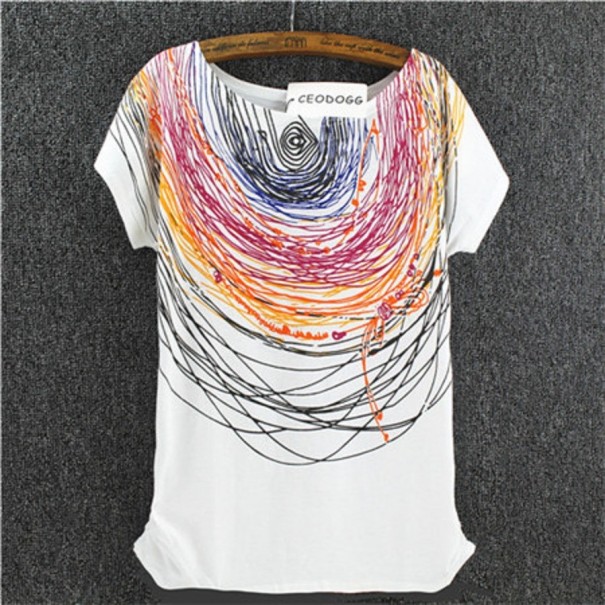 Naisten t-paita, jossa on printti A1230 18