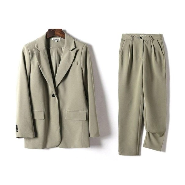 Naisten takki ja housut vaaleanvihreä M