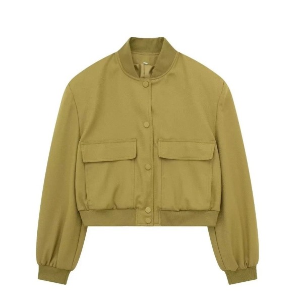 Naisten takki taskuilla khaki XS