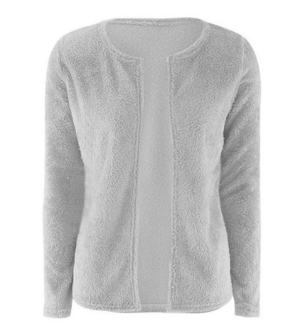 Naisten tyylikäs neuletakki J2448 harmaa S