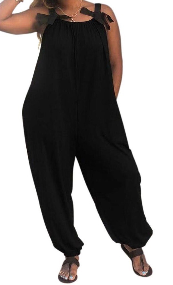 Naisten väljä haalari A2066 musta 3XL