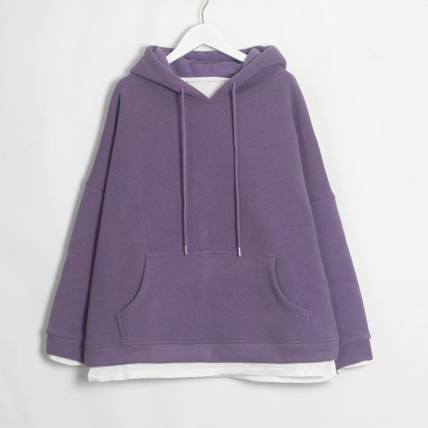 Naisten ylisuuri collegepaita B3 violetti