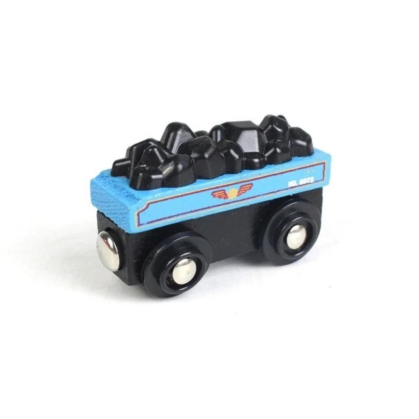 Nákladný vagón na uhlie 1:64 Drevený magnetický vagón Otvorený dôlny nákladný voz kompatibilné príslušenstvo vláčkodráhy 1